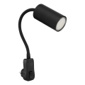 Globo - Konnektoros fali spotlámpa 1xGU10/35W/230V fekete