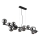 Globo - LED Csillár zsinóron 13xG9/3,5W/230V füstös/fekete