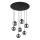 Globo - LED Csillár zsinóron 7xG9/3,5W/230V füstös/fekete