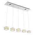 Globo - LED Csillár zsinóron LED/52W/230V 4000K fényezett króm/átlátszó