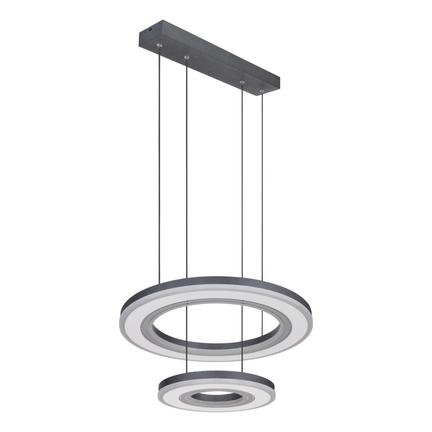 Globo - LED Dimmelhető csillár zsinóron LED/50W/230V 2700-6000K átm. 50 cm fekete + távirányítás