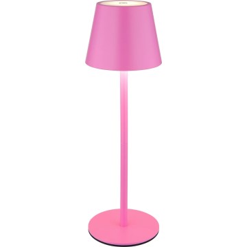 Globo - LED dimmelhető érintéses újratölthető kültéri asztali lámpa 3 az 1-ben LED/3W/5V 3000/4000/5000K IP54 1800 mAh rózsaszín