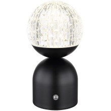 Globo - LED Dimmelhető érintős asztali lámpa LED/2W/5V 2700/4000/6500K 1800 mAh fekete