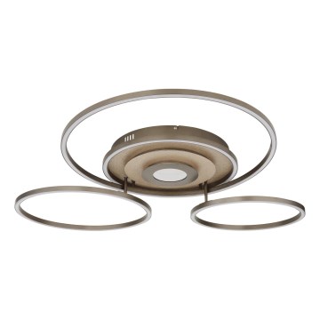 Globo - LED dimmelhető mennyezeti lámpatest LED/60W/230V 2700-6500K 80,8x99,2 cm barna + távirányító