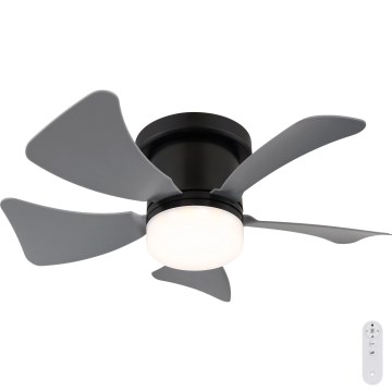 Globo - LED dimmelhető mennyezeti ventilátor LED/10W/230V 3000-6500K szürke + távirányító