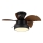 Globo - LED Dimmelhető mennyezeti ventilátor LED/22W/230V 3000/4500/6000K barna + távirányító
