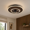 Globo - LED dimmelhető mennyezeti ventilátor LED/36W/230V 2700-6000K fekete + távirányító