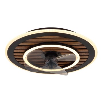 Globo - LED dimmelhető mennyezeti ventilátor LED/36W/230V 2700-6000K fekete + távirányító