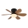 Globo - LED dimmelhető mennyezeti ventilátor LED/5W/230V 2700-6500K barna + távirányító