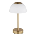 Globo - LED dimmelhető tölthető asztali lámpa LED/2,5W/5V 1800 mAh 2700K/4000K/6500K sárgaréz