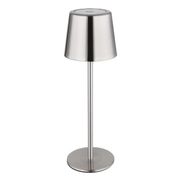 Globo - LED érintéses, dimmelhető, újratölthető asztali lámpa LED/2W/3,7V 3000/4000/6000K 2200 mAh fényes króm