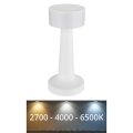 Globo - LED érintőkapcsolós asztali lámpa, állítható fényerővel LED/1W/3,7V 2700K/4000K/6500K 800 mAh USB fehér