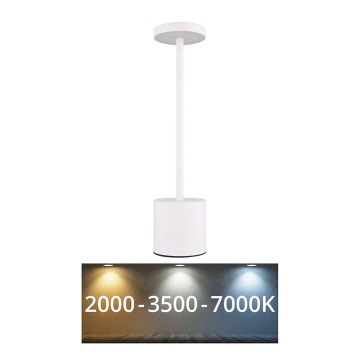 Globo - LED érintős asztali lámpa, állítható fényerővel LED/1,2W/3,7V 2000K/3500K/7000K 1200 mAh USB fehér