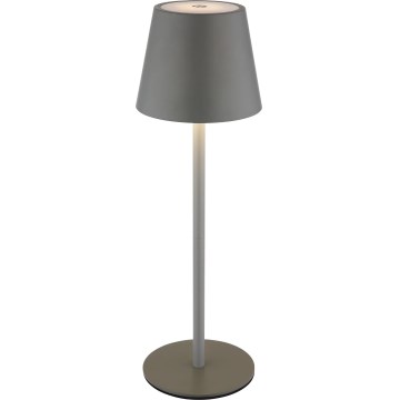 Globo - LED fényerőszabályozható érintésvezérlésű újratölthető kültéri asztali lámpa 3 az 1-ben LED/3W/5V 3000/4000/5000K IP54 1800 mAh szürke