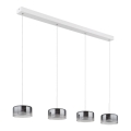 Globo - LED függeszték kábelen LED/24W/230V fehér/füstszínű