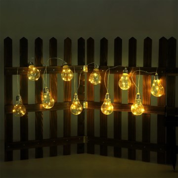 Globo - LED Napelemes fényfüzér 10xLED/0,06W/3,2V 380 cm IP44 600 mAh