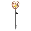 Globo - LED napelemes lámpa LED/3V IP44 300 mAh rozsdaszínű szív