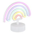 Globo - LED neon asztali dekoráció LED/2W/3xAA szivárvány