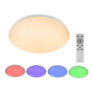 Globo - LED RGB állítható fényerejű mennyezeti lámpa 1xLED/12W/230V + 1xLED/3W + távirányítóval