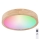 Globo - LED RGB Dimmelhető mennyezeti lámpa LED/24W/230V á. 40 cm tölgy + távirányító