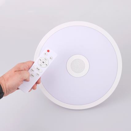 Globo - LED RGBW Dimmelhető fürdőszobai lámpa hangszóróval LED/18W/230V 3000-6500K IP44 + távirányítás