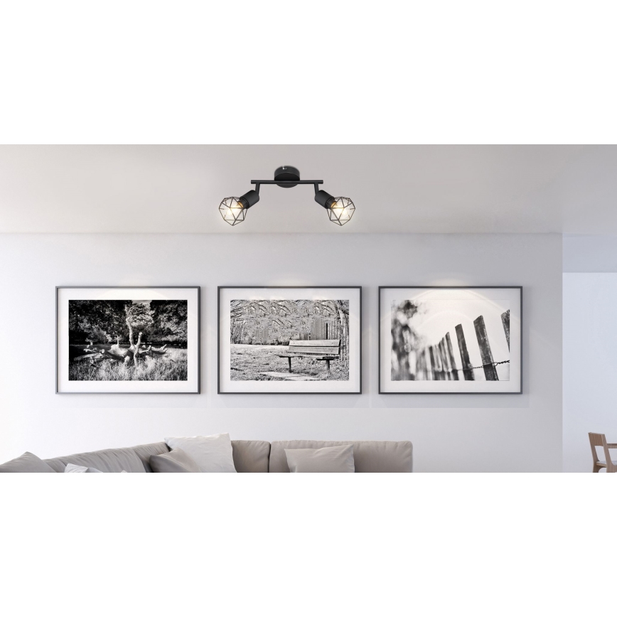 Globo - LED Spotlámpa 2xE14/6W/230V fekete