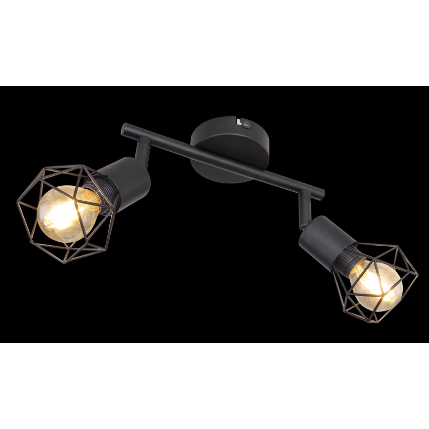 Globo - LED Spotlámpa 2xE14/6W/230V fekete