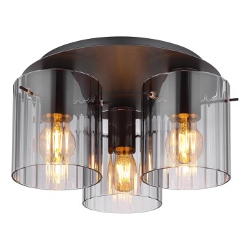 Globo - Mennyezeti lámpa 3xE27/40W/230V átm. 37 cm szürke