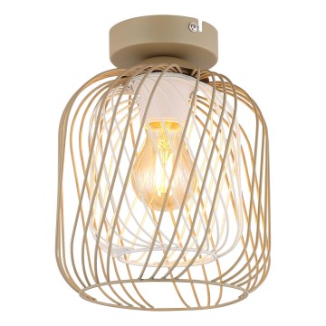 Globo - Mennyezeti lámpatest 1xE27/40W/230V átm. 18 cm bézs/fehér