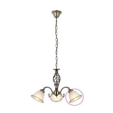 Globo - Pótüveg az ODIN E27 csillárhoz, fehér, Ø 16 cm