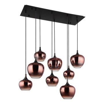 Globo - Rézszínű kábeles csillár 8xE27/40W/230V