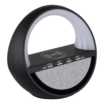Globo - RGBW LED érintésvezérelt tölthető asztali lámpa hangszóróval és vezeték nélküli QI töltéssel LED/3,5W/5V 1800 mAh