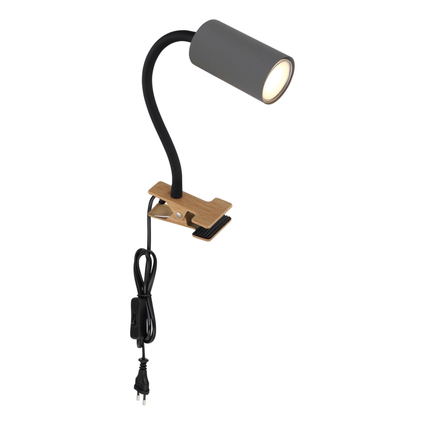 Globo - Rugalmas lámpa klipszel 1xGU10/25W/230V szürke/barna