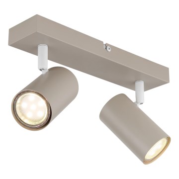 Globo - Spotlámpa 2xGU10/35W/230V bézs
