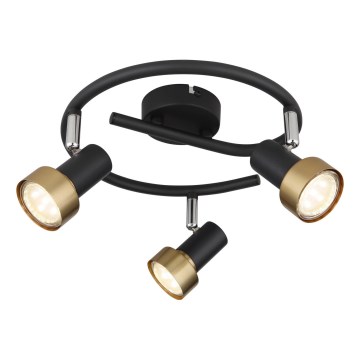 Globo - Spotlámpa  3xGU10/25W/230V fekete/arany