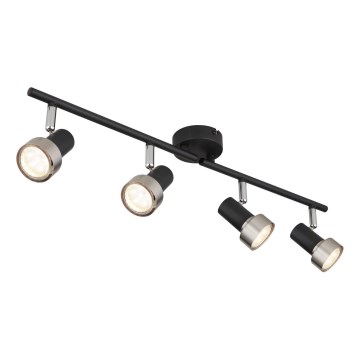 Globo - Spotlámpa  4xGU10/25W/230V fekete/ezüst