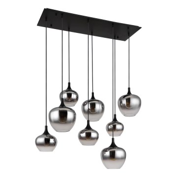 Globo - Zsinóros csillár 8xE27/40W/230V fekete
