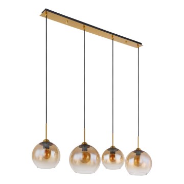 Globo - Zsinóros függeszték 4xE27/60W/230V sárgaréz