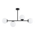 GLORIS rúdon függesztett csillár 4xE14/10W/230V fekete