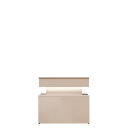 GLOSSA éjjeliszekrény LED-világítással 51x55 cm bézs