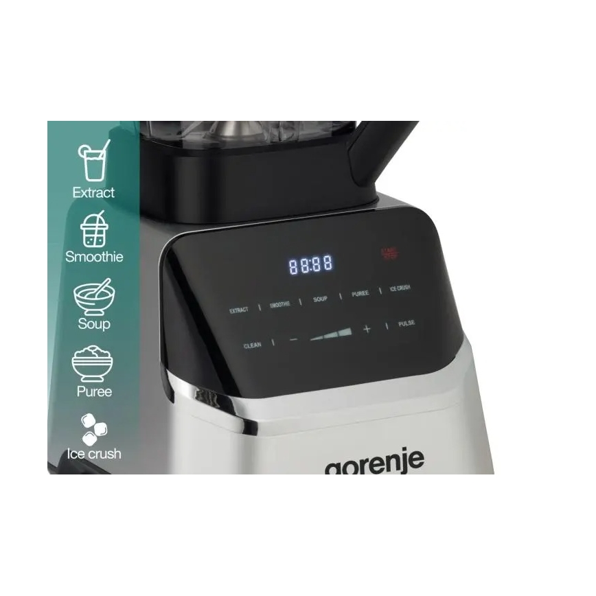 GORENJE BP1500DE - Asztali turmixgép 2 l, 1500 W/230 V, rozsdamentes acél/fekete