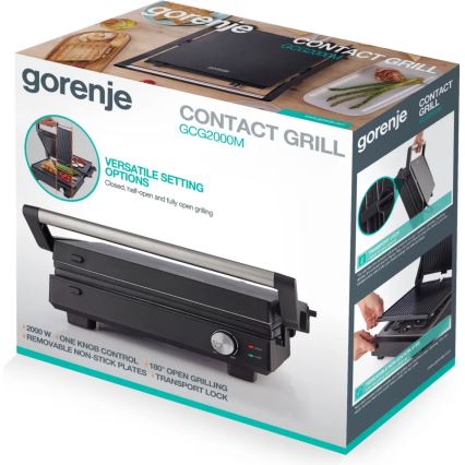 GORENJE GCG2000M - Kontaktgrill 1800W/230V fekete