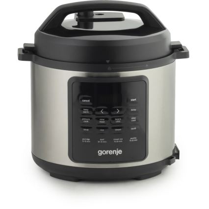 GORENJE GMC6SBK - Multifunkciós elektromos főzőedény 6 l, 8 az 1-ben, 1000W/230V rozsdamentes acél