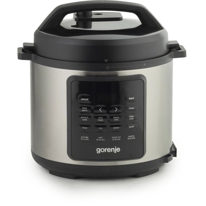 GORENJE GMC6SBK - Multifunkciós elektromos főzőedény 6 l, 8 az 1-ben, 1000W/230V rozsdamentes acél