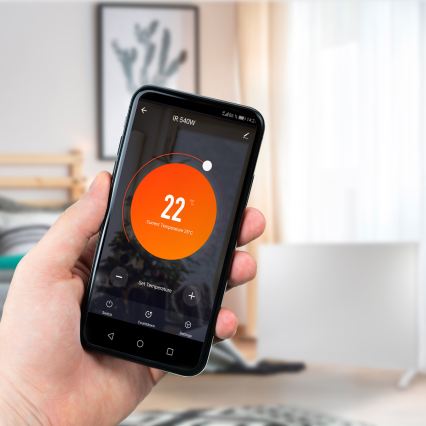 GORENJE IR540W - Okos elektromos infrapanel 540W, időzítővel és Wi-Fi-kapcsolattal, fekete