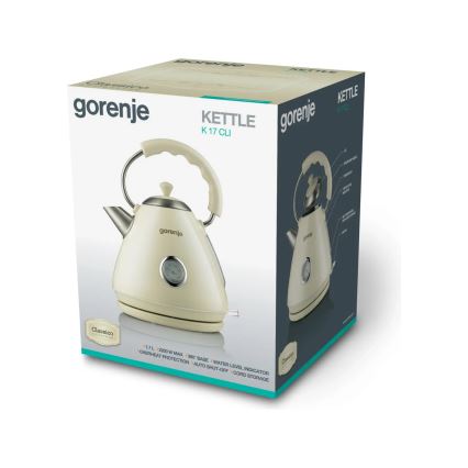 GORENJE K17CLI - 1,7 l elektromos vízforraló, 2200 W / 230 V, bézs