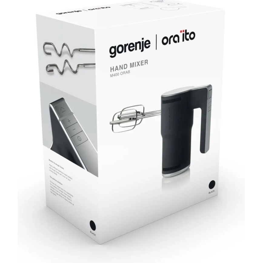 GORENJE M400ORAB - Kézi habverő 400W/230V fekete/rozsdamentes acél