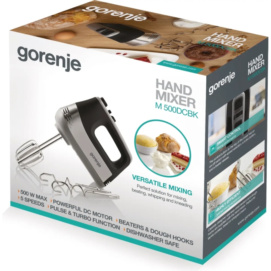 GORENJE M500DCBK - Kézi mixer 500W/230V fekete/szürke