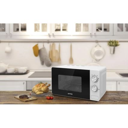 GORENJE MO20E2W - Mikrohullámú sütő grillel, 800 W/230 V, 20 l, fehér