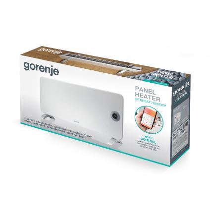 GORENJE OPTIHEAT 2000EWP - Okos elektromos fűtőtest/konvektor 2000W IP44 Wi-Fi fehér